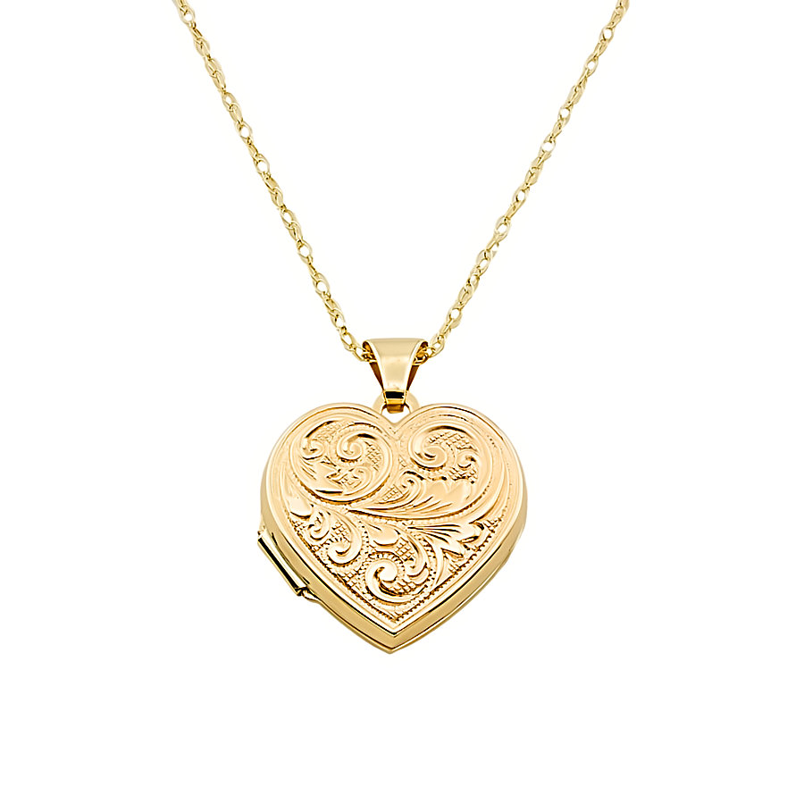 9ct Gold 2.6g 18 inch Locket with Chain